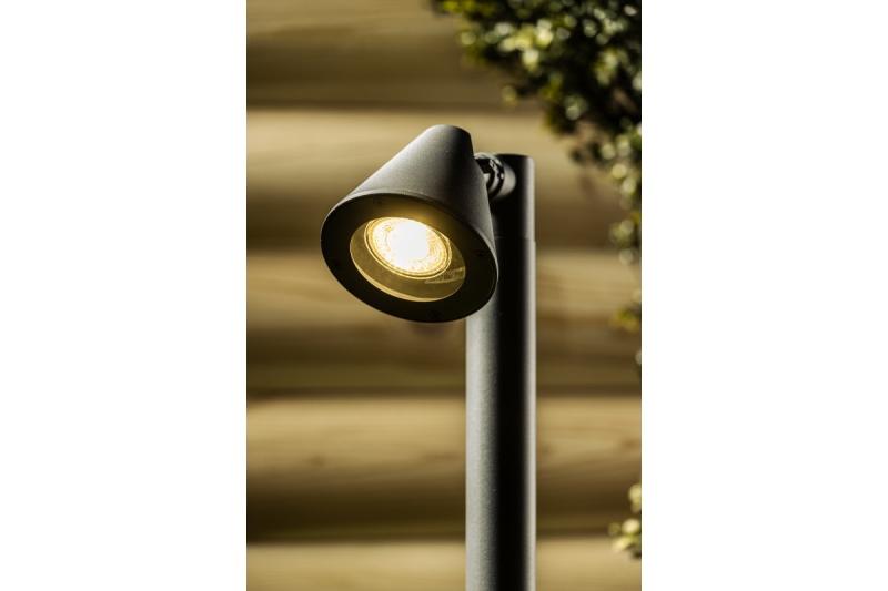 Decor Apparecchio da giardino LUSTINO-P 50 GU10 MAX.20W IP44 AC220-240V 50-60Hz montante in grafite. 1208964033
