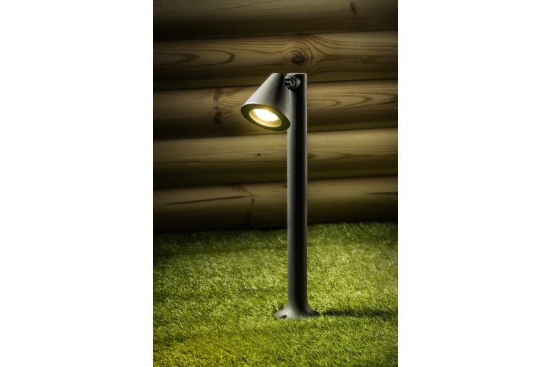 Decor Apparecchio da giardino LUSTINO-P 80 GU10 MAX.20W IP44 AC220-240V 50-60Hz montante in grafite. 1208964034
