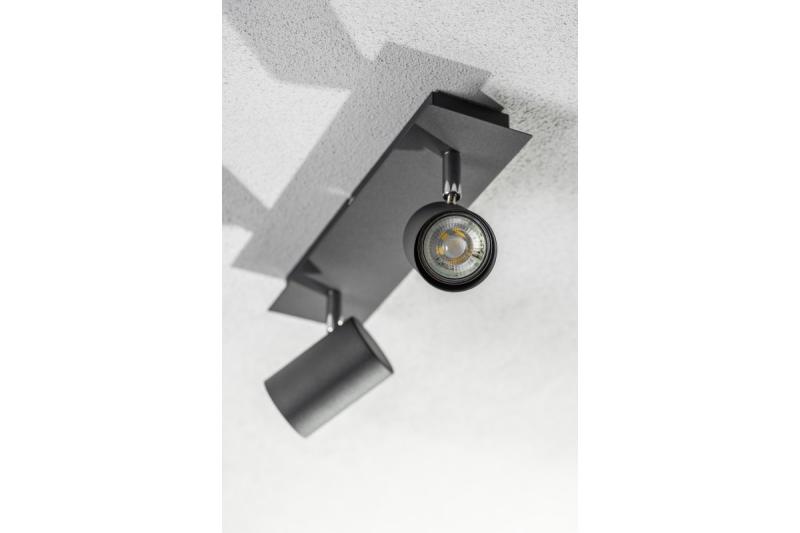 Decor Lampada a soffitto VENETO IP20 max. 20W 2 x GU10 tonda nera 1208964038