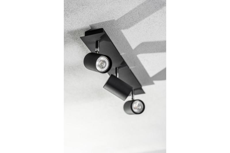 Decor Lampada a soffitto VENETO IP20 max. 20W 3 x GU10 tonda nera 1208964040