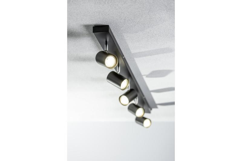 Decor Lampada a soffitto VENETO IP20 max. 20W 5 x GU10 tonda nera 1208964044