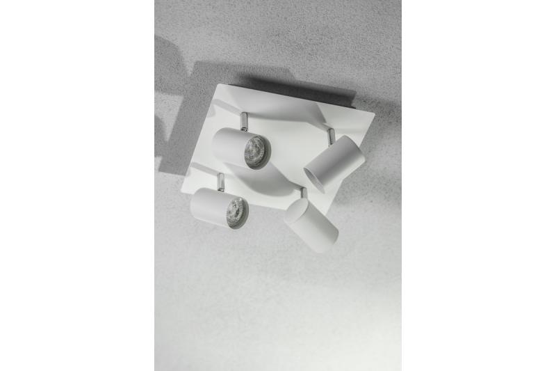 Decor Lampada a soffitto VENETO IP20 max. 20W 4 x GU10 rotonda/quadrata bianca 1208964045