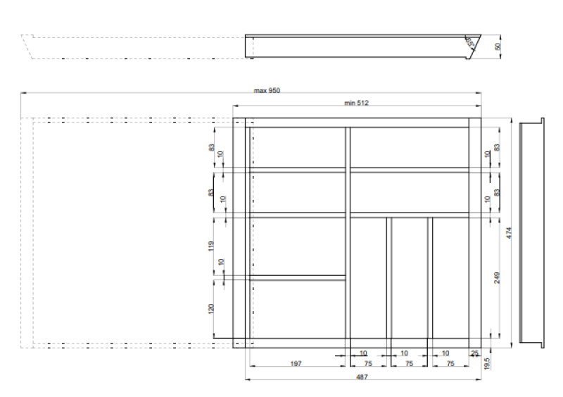 Bakje voor bestek Decor Cutle verstelbare bestekorganizer keuken 1208966292
