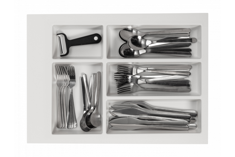 Decor Cutle Portaposate Inserto per Cassetto da Cucina 400 Bianco 1208966373