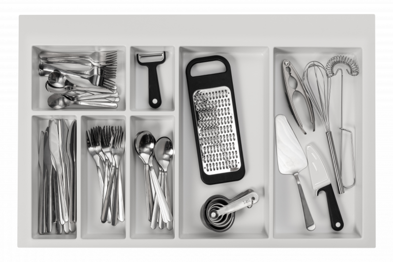Inserts Decorativi Cutle per Cassetto da Cucina 800 Axispace Bianco 1208966379