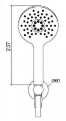 Waterevolution Flow set doccia rotonda completa di attacco a parete bianco opaco - 3 posizioni - T1621RBR