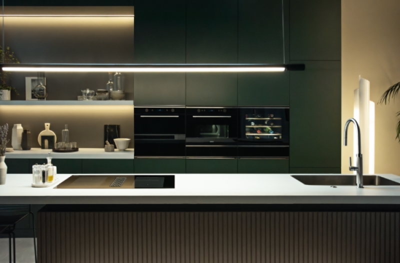 Franke Mythos Masterpiece Rubinetto da Cucina in Acciaio Inox con Beccuccio a J e Doccetta Estraibile - 115.0711.554