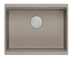 Quadri Newport II lavello sottopiano in granito taupe 560x450mm con tappo in acciaio inox e copertura di scarico 1208967453