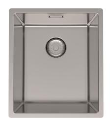 Pure.Sink Prestige lavello in acciaio inox 34x40 cm raggio 10 mm sottopiano, filo-top e incasso PPG3440-02