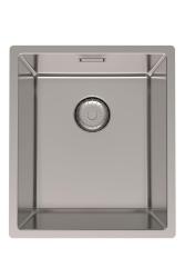 Pure.Sink Prestige lavello in acciaio inox 34x40 cm raggio 10 mm sottopiano, filo-top e incasso PPG3440-02