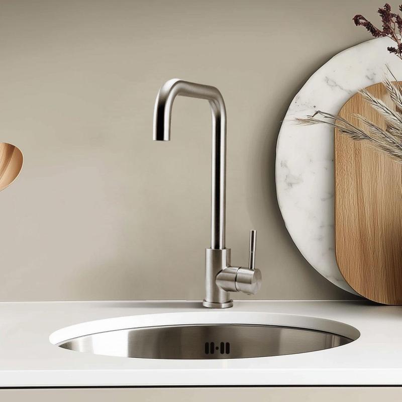 Pure.Sink Elite Steel Pure rubinetto da cucina in acciaio inox PS8010-02.