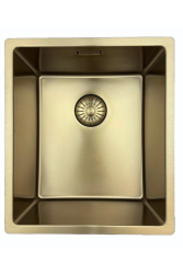 Pure.Sink Prestige lavello 34x40 cm PVD Oro raggio 10 mm per installazione sottopiano, filo top e sopratop PPG3440-60.