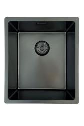 Lavello Pure.Sink Prestige PVD gun metal 34x40 cm raggio 10mm sottopiano, filo top e sopratop PPG3440-61.