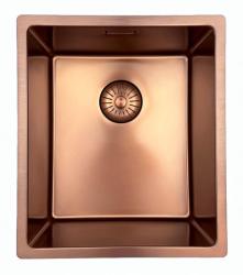 Pure.Sink Prestige lavello 34x40 cm PVD Rame raggio 10 mm sottopiano, filo top e sopratop PPG3440-62