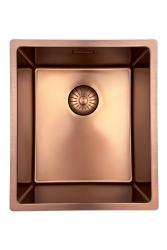 Pure.Sink Prestige lavello 34x40 cm PVD Rame raggio 10 mm sottopiano, filo top e sopratop PPG3440-62