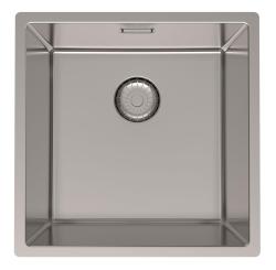 Pure.Sink Prestige lavello in acciaio inox 40x40 cm raggio 10 mm sottotop, filotop e sopratop PPG4040-02