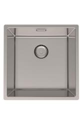 Pure.Sink Prestige lavello in acciaio inox 40x40 cm raggio 10 mm sottotop, filotop e sopratop PPG4040-02