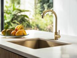 Pure.Sink Prestige lavello 50x40 cm PVD Oro raggio 10mm sottopiano, filo top e sopratop PPG5040-60