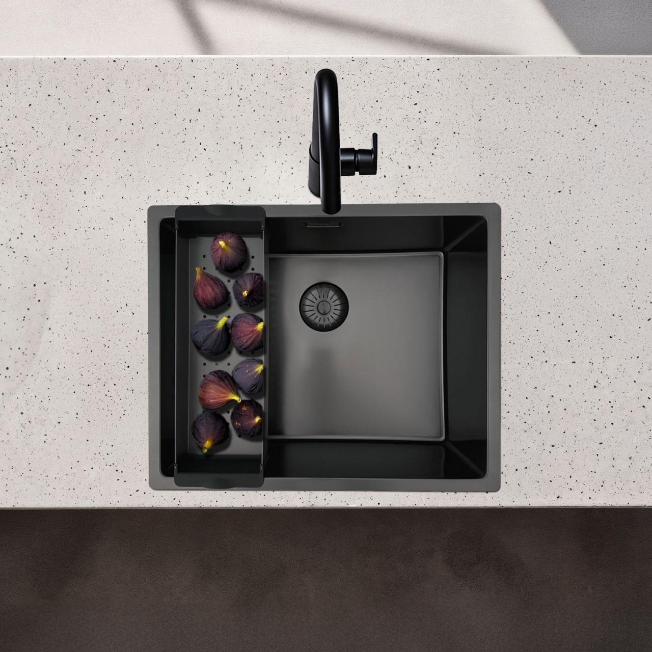 Pure.Sink Prestige vaschetta per lavello Gun Metal PPGCL40-61 - Productafbeelding 2