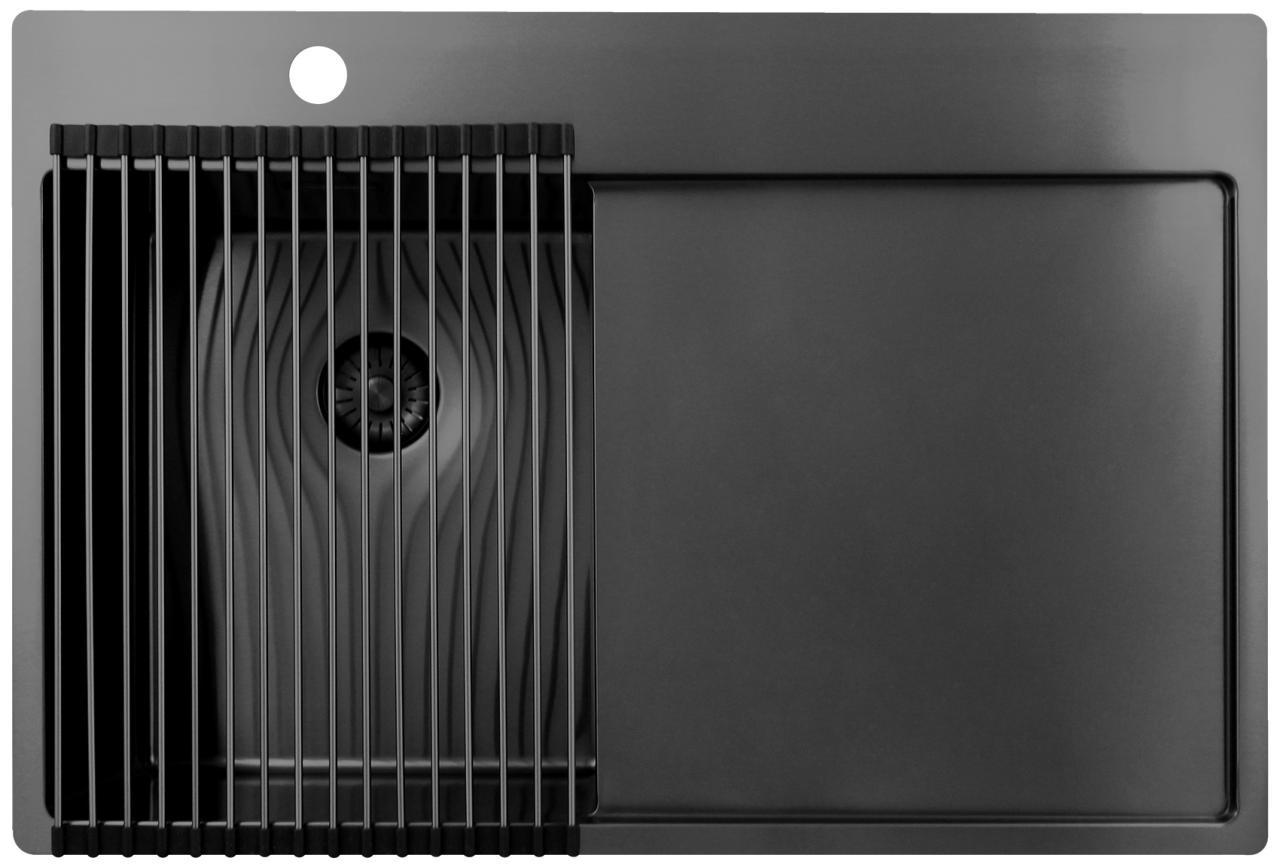 Pure.Sink Prestige tappetino arrotolabile per lavello Gun Metal PPGRM40-61 - Productafbeelding 3