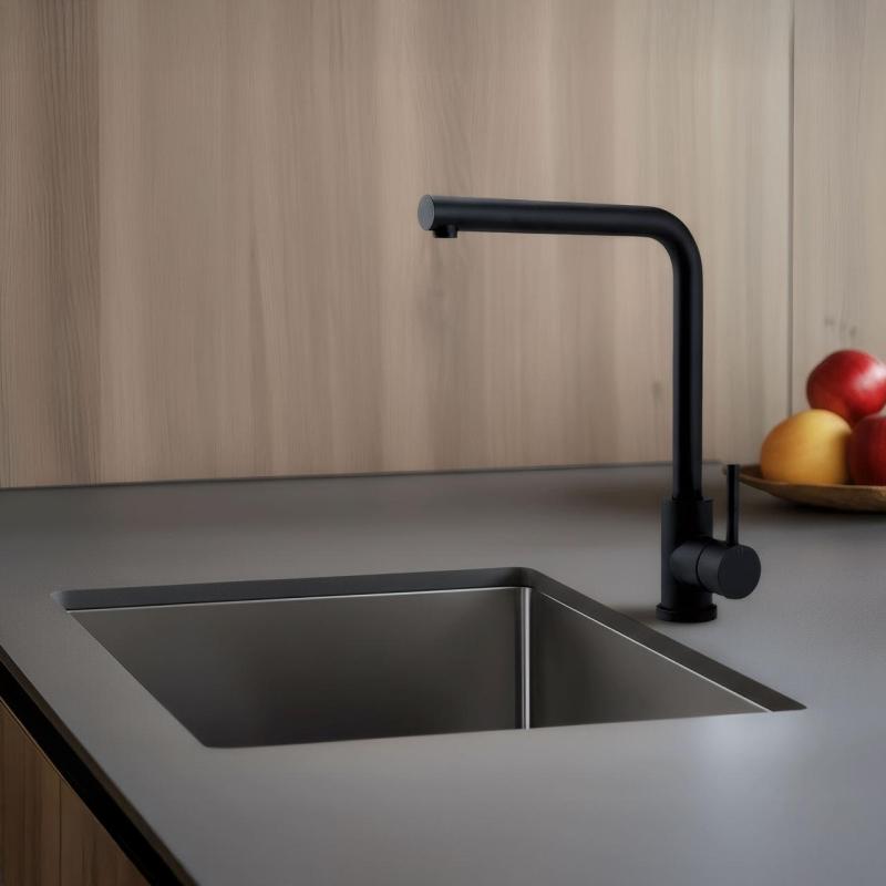 Pure.Sink Elite Steel Spark rubinetto da cucina Nero Opaco PS8040-10