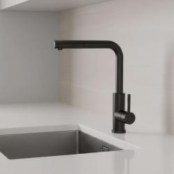 Pure.Sink Elite Steel Spark-S rubinetto da cucina Nero Opaco con bocca estraibile PS8041-10