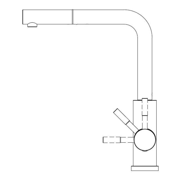 Pure.Sink Elite Steel Spark-S rubinetto da cucina PVD Gun Metal con bocca estraibile PS8041-61