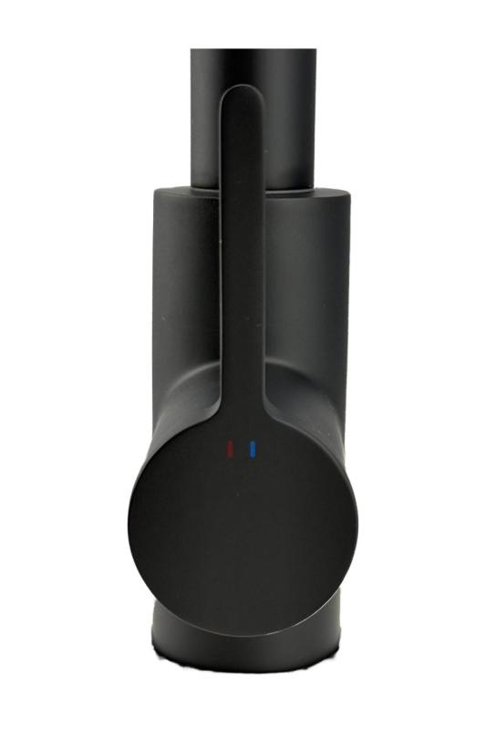 Pure.Sink Elite Steel Crystal-S rubinetto da cucina Nero Opaco con bocca estraibile PS8050-10