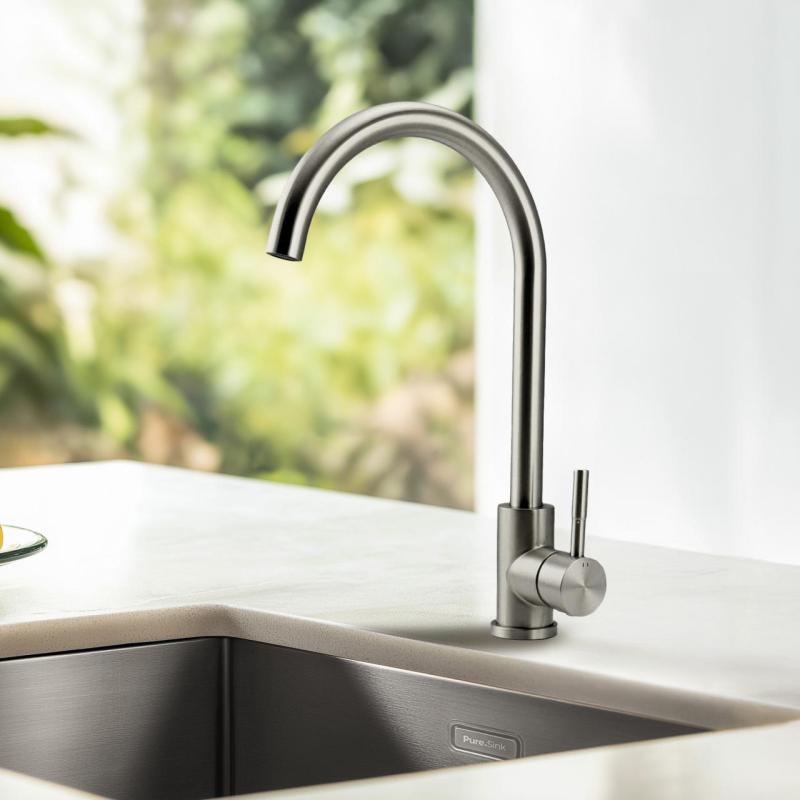 Pure.Sink Elite Steel Stream rubinetto da cucina in acciaio inossidabile PS8044-02