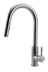 Pure.Sink Elite Steel Stream-S rubinetto da cucina in Acciaio Inox con bocca estraibile PS8045-02