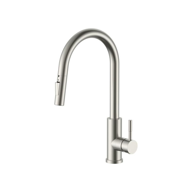 Pure.Sink Elite Steel Stream-S rubinetto da cucina in Acciaio Inox con bocca estraibile PS8045-02