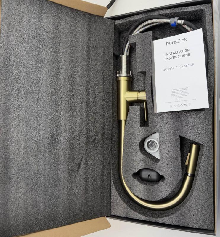 Pure.Sink Elite Steel Stream-S rubinetto da cucina in Acciaio Inox con bocca estraibile PS8045-02