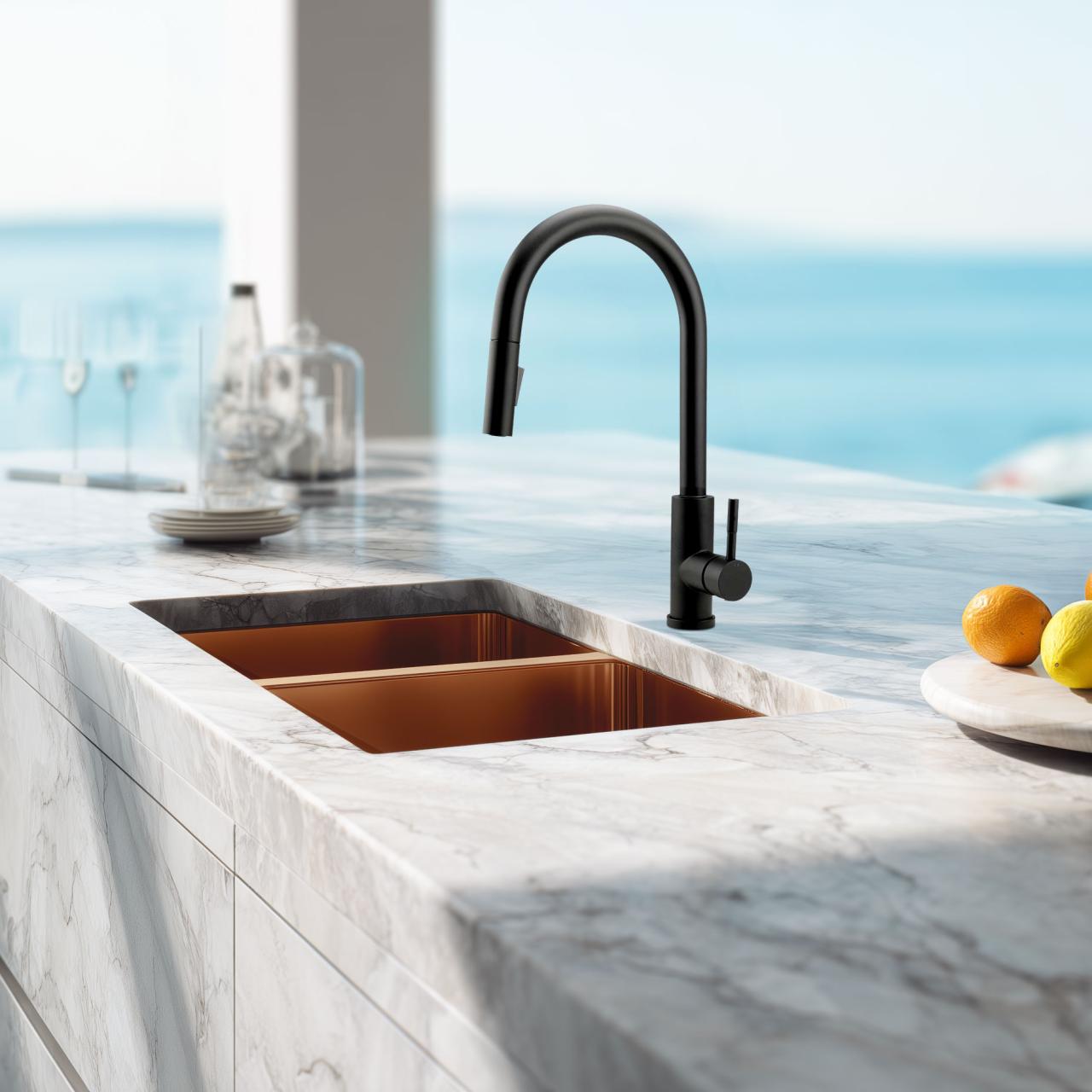 Pure.Sink Elite Steel Stream-S rubinetto da cucina Nero opaco con doccetta estraibile PS8045-10 - Productafbeelding 3