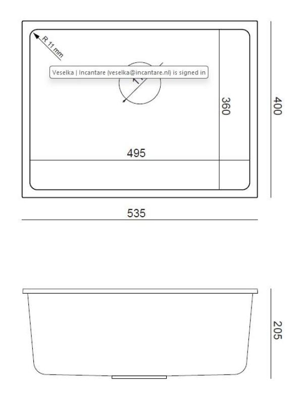 Quadri Elston Antracite Lavello da Incasso in Granito 495x360mm con Tappo in Acciaio Inox 1208967659