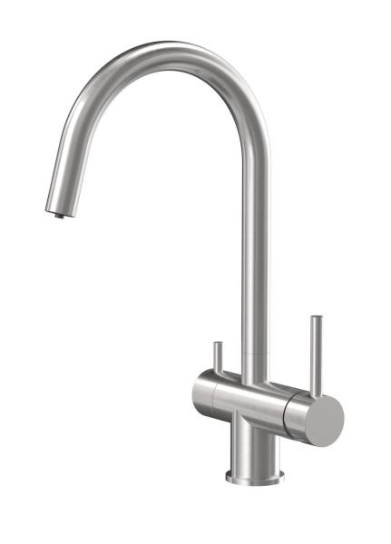 Quadri Leichester Rubinetto da cucina in acciaio inox a 3 vie con un collegamento extra per acqua filtrata 1208967668