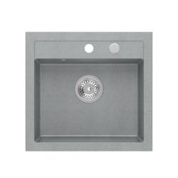 Quadri Londra Granito Grigio Lavello 50x47cm con Foro per Rubinetto da Incasso - 1208967727