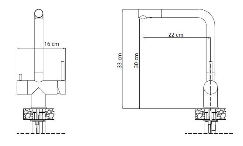 Quadri Ellesmere Rubinetto da cucina PVD Oro a 3 vie con collegamento extra per acqua filtrata 1208967781
