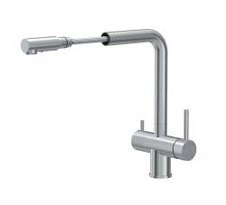Quadri Ellesmere Rubinetto da cucina in acciaio inox a 3 vie con collegamento extra per acqua filtrata 1208967782