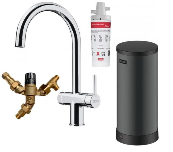 Franke Maris water hub 7L caldaia 3-1 con rubinetto elettronico per acqua bollente touch cromato con bypass waterhub 1208967853.