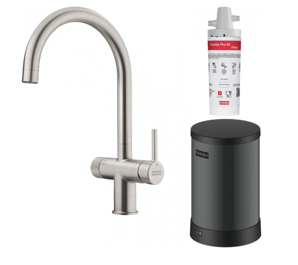 Franke Maris water hub 4L boiler 3-1 con rubinetto per acqua bollente Twist meccanico in acciaio inossidabile 160.0711.523