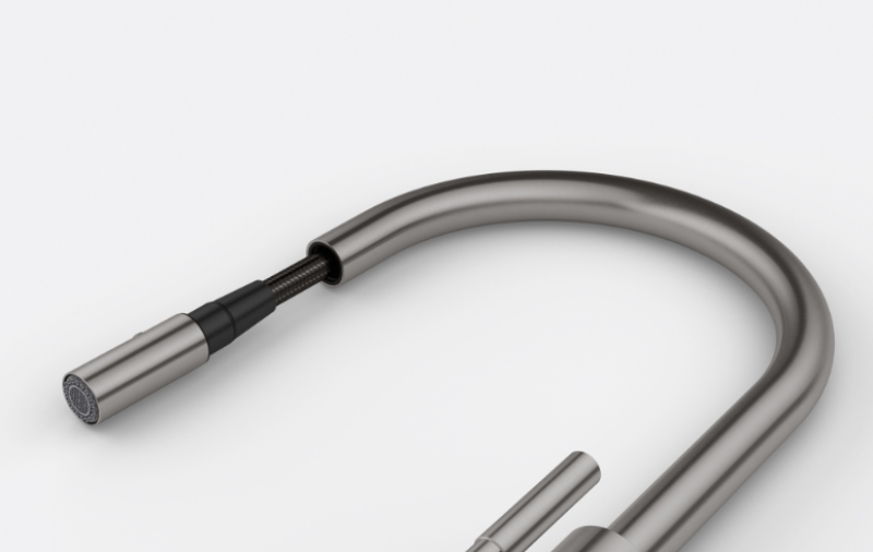 Franke Mythos Masterpiece Rubinetto da Cucina Antracite con Bocca a J e Doccetta Estraibile - 115.0711.555