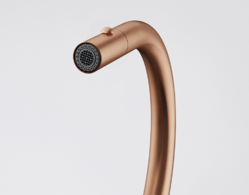 Franke Mythos Masterpiece Rubinetto da Cucina Rame con Bocca a J e Doccetta Estraibile - 115.0711.557