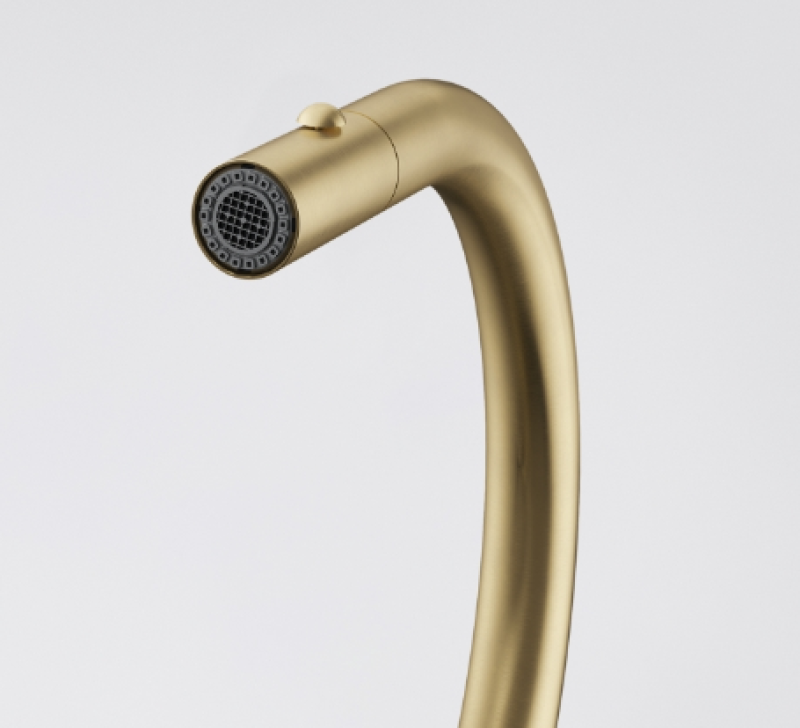 Franke Mythos Masterpiece Rubinetto da Cucina Oro con Bocca a J e Doccetta Estraibile - 115.0711.558