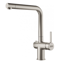 Franke Active Twist Miscelatore Monocomando in Acciaio Inox con Bocca Fissa e Comando di Scarico Integrato 115.0653.504