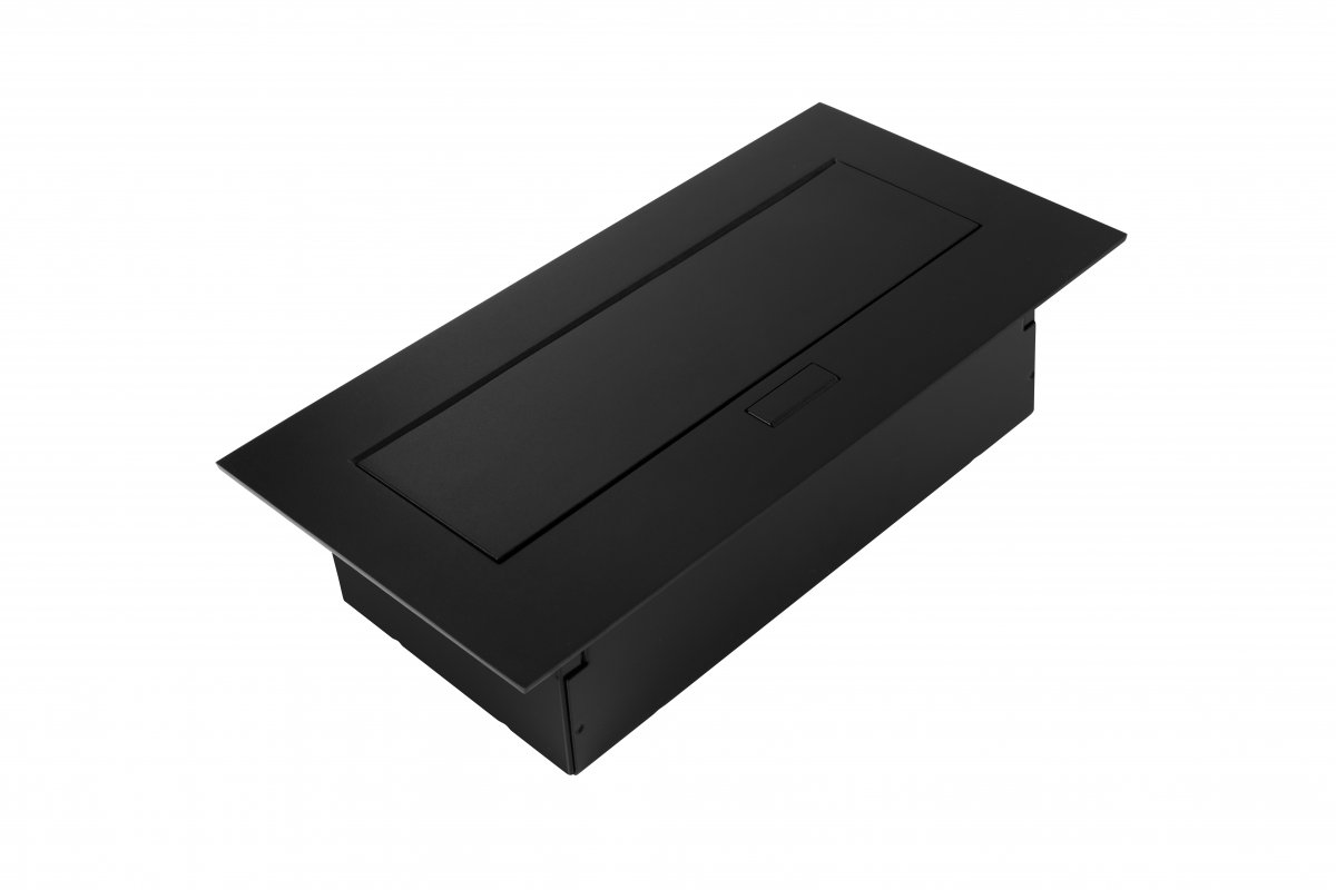 Presa per mobili 2x presa schuko, USB A+C, senza cavo, nero - Productafbeelding