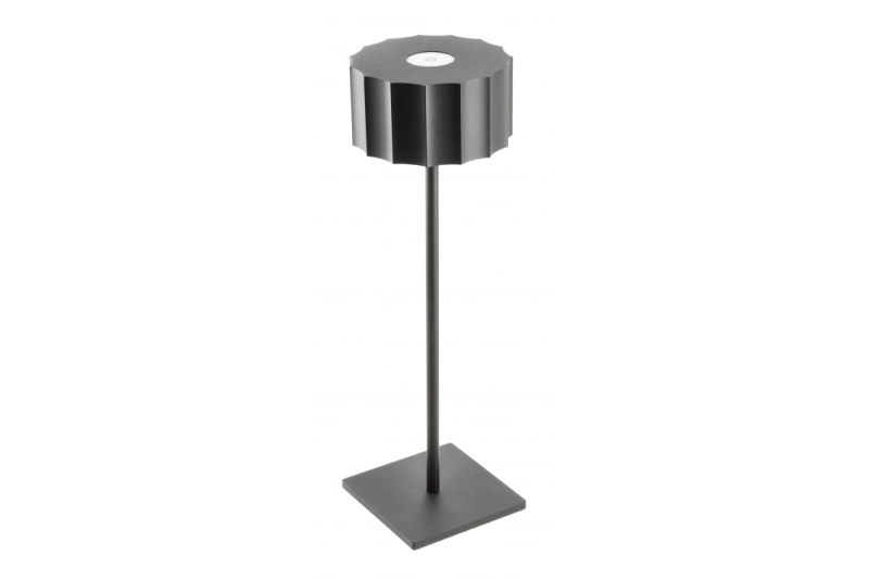 Lampada da tavolo a LED AZELIA, 2,5W, 200lm, DC 5V, 1A, 4000 K, batteria 4000 mAh, dimmerabile, nera