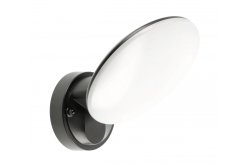 'Apparecchio di illuminazione LED TERRO con sensore di movimento, 10W, 1200lm, IP54, AC220-240V, 50/60Hz, 4000K, nero