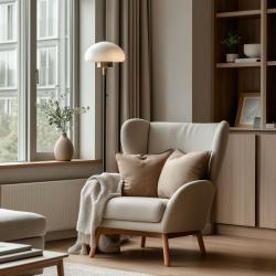 Lampada da terra LAMIA, 9362, max.250V, 50/60Hz, 1*E27, max.40W, IP20, dia.30, 6 cm, nero/oro