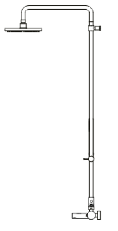 Waterevolution Flow miscelatore termostatico a tre vie per doccia con doccetta e soffione Nero T131TNPR