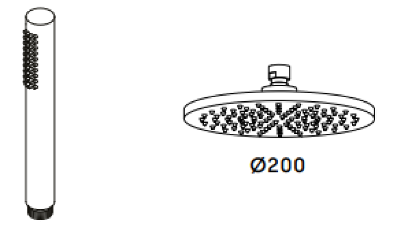 Waterevolution Flow miscelatore termostatico per doccia a tre vie con doccetta e soffione in metallo gun T131TNGME